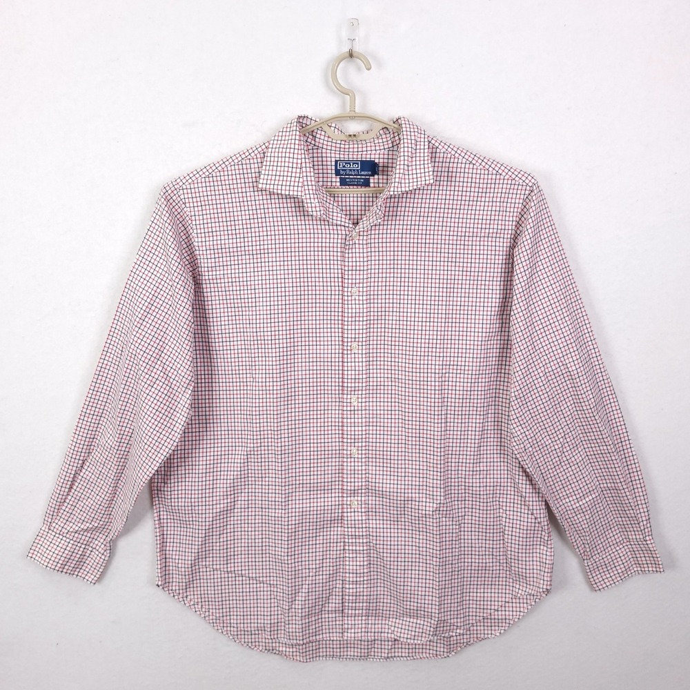 Polo Ralph Lauren Button Up Shirt Mens 2XL Westerton Classic Fit Check Cotton